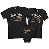 Burrito Taco Taquito | Dad Mom Baby Matching Family Shirts Set
