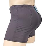 Azaza Men's Coolon Padded Butt Boxer Brief hip-up Underwear