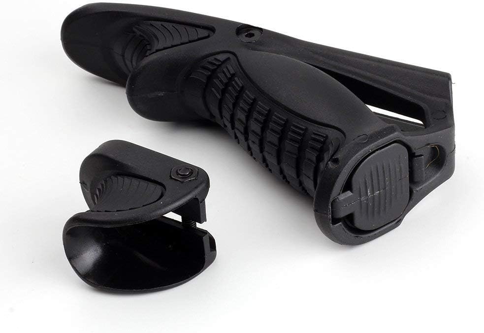 xiaohan Tactical Front Angled Foregrip with Thumb Rest & 20mm Picatinny RAS Rail For Airsoft Only