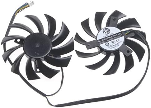 2 pcs/lot CPU Fan 12V 0.35A 75mm 4 Wire Dual Fan for MSI 460GTX 560GTX 570GTX 580GTX R6790 R6870 R6850HAWK Video Card Dual Fan PLD08010S12HH