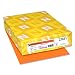 Wasusau Astrobrights Heavy Duty Paper, 24 lb, 8.5 x 11 Inches, Cosmic Orange, 500 Sheets (22661) primary