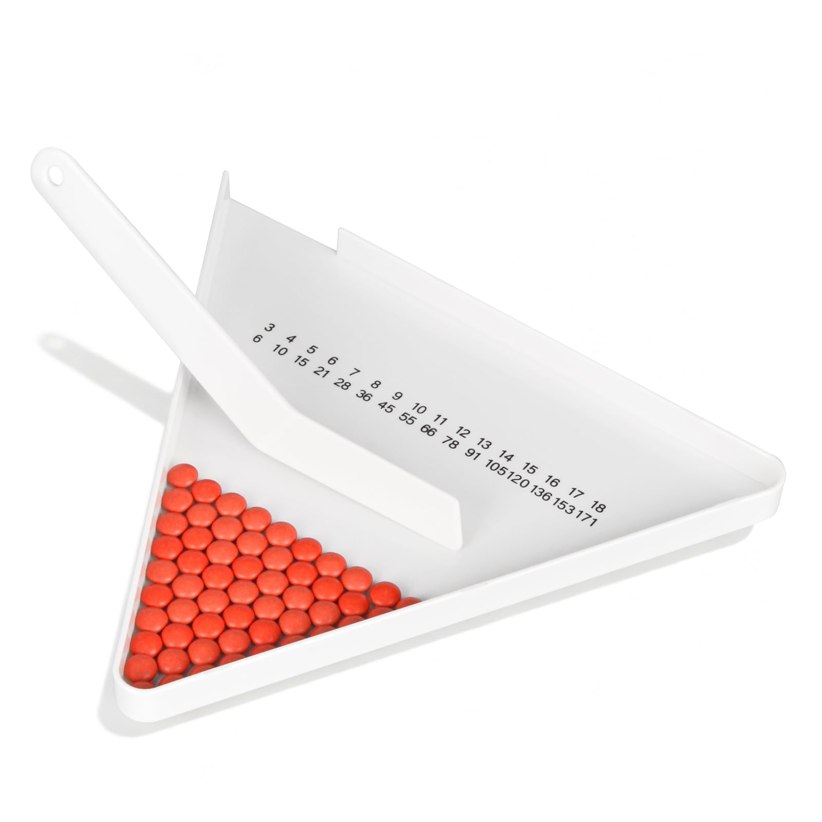 Photo 1 of Pill Counter Tray, Triangular Pill Counting Tray with Spatula, Pharmacy Counting Tray for Sorting Tablets