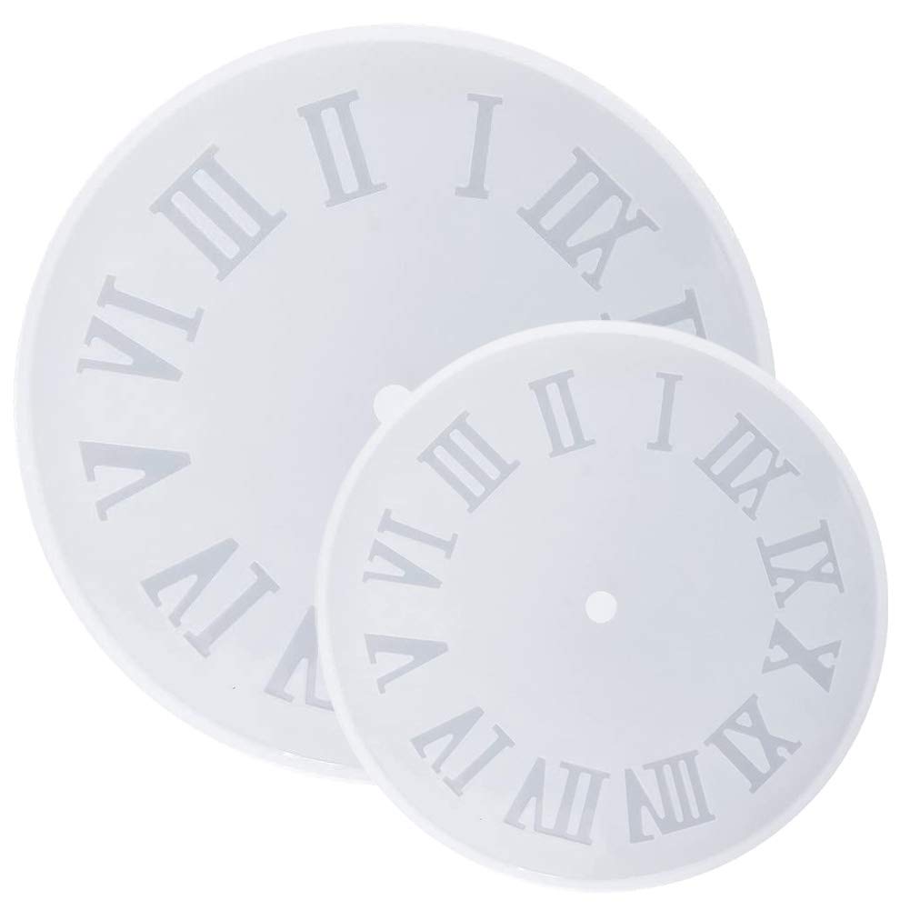 SIMUER 2pcs Roman Numerals Resin Silicone Mold for Making Numerals Clock DIY Hand Craft Mould Tool Epoxy Resin Jewelry - Two Sizes