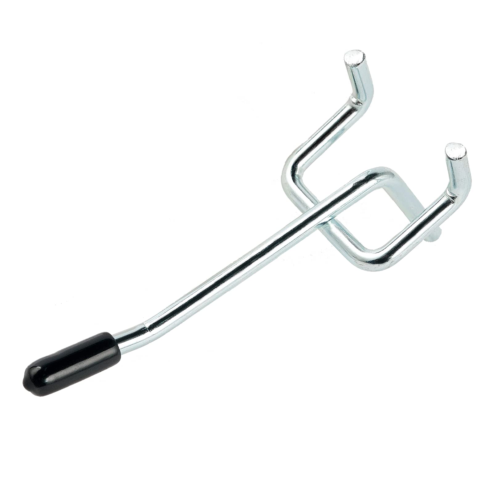 Photo 1 of Rawall 2 Inch 50-Pack,Sturdy and Durable L Shape Galvanized Metal suitbale for 1/4 and 1/8 Pegboard Hooks with Rubber Tipped,Pegboard Hooks for Garage,Office,Kitchen,Store(Silver)