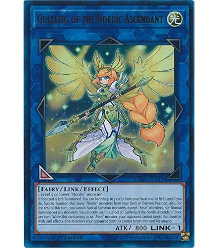 Yu-Gi-Oh! - Gullveig of The Nordic Ascendant - LEHD-ENB00 - Ultra Rare - 1st Edition - Legendary Hero Decks