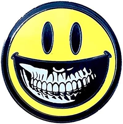 Lace Pins Original Smiley Grin Tag Running Shoe Charm Pin by Ron English