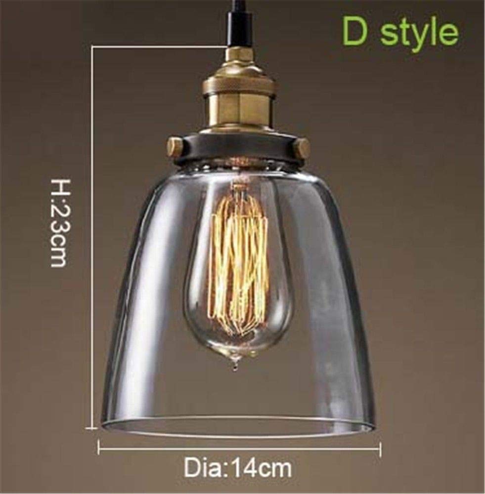 Cwill Light Bulb Pendant Light Copper Glass Restaurant Pendant