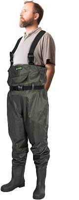 Dr.Fish Waterproof Chest Waders with Boots UK Size 7 Crosswater Belts view 5