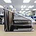 Desktop File & Letter Organizer By Besti: Metal Paper Sorter Tray For Notes, Papers, Books & Folders
