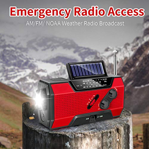 Emergency Radio, Solar Hand Crank AM/FM/NOAA Weather Radio for