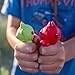 Fishy Squishies, 3 Pack, Soft Slow Rising Kawaii Squishy Toys, Convenient Toddler Travel Bag and Keychain Carabiner Included, Cute Silly Squishy’s, Seahorse Toy Characters, Green, Orange, Red