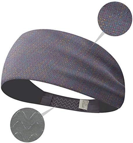 Sports Headbands for Women - Womens Sweatband Moisture Wicking Workout Sweatbands for Running, Cross Training, Yoga, Fitness Exercise and Other Athletic Workout