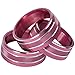 Danti 3pcs Audio Air Conditioning Button Cover Decoration Twist Switch Ring Trim for Jeep Wrangler JK JKU Compass Patriot 2011-2018 (Pink Rose)