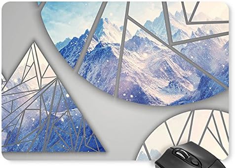Mouse Mat Mountain in Geometric Mirror Mouse Pad