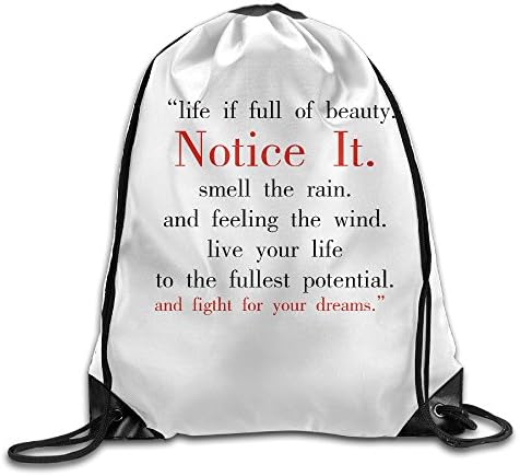 Life If Full Of Beauty Cool Drawstring Travel Sports Backpack