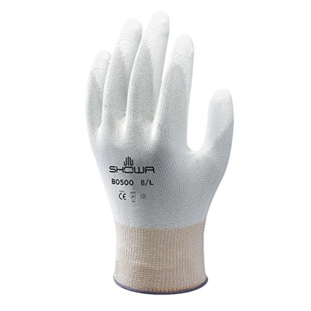 Showa Gloves SHOB500-XL BO500 White Glove, Size: X-Large, White