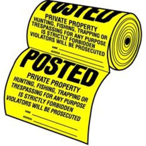 Hy-ko tsr-100 100 count posted sign roll