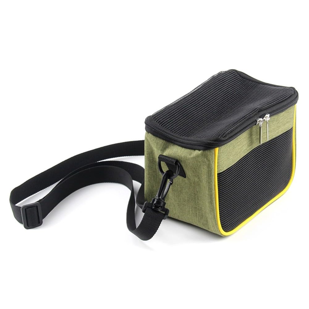 Small Pet Carrier,Double Zips Pets Travel Bag Breathable Hamster Carrier with Removable Liner for Small Animal