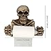 Skeleton Skulls Decorative Toilet Paper Holder in Scary Halloween Decorations As Bathroom Decor Wall Plaques, Sculptures and Novelty Bath Accessories or Spooky Skulls & Skeletons for Medieval & Gothic