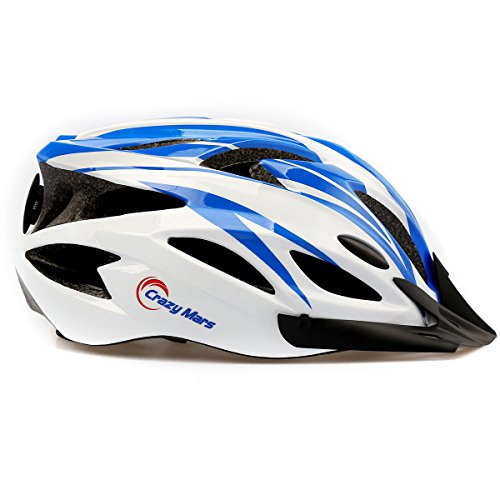 Crazy Mars Ultralight Stable Road/Mountain Mens/Womens Bike Helmet-blue+white