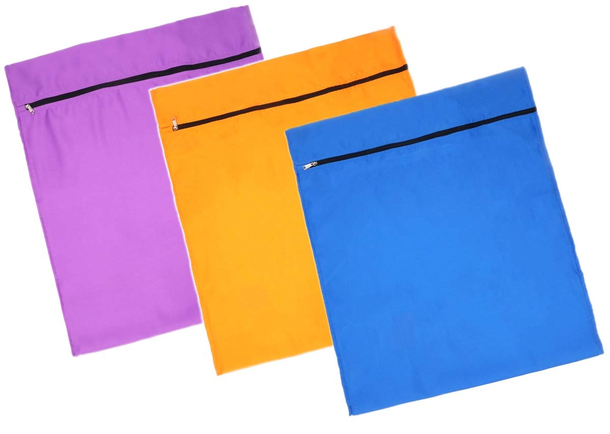 Jumbo Size Pet Laundry Bag Wash Bag Stops Pet Hair Blocking the Washing Machine Ideal for Dog Cat Horse Hair Remover Safely Color Multiple Size (Blue, Size L (80x70cm / 31.5x27.5 inch))