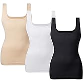 EUYZOU Women's Tummy Control Shapewear Tank Tops Seamless Square Neck Compression Tops Slimming Body Shaper Camisole