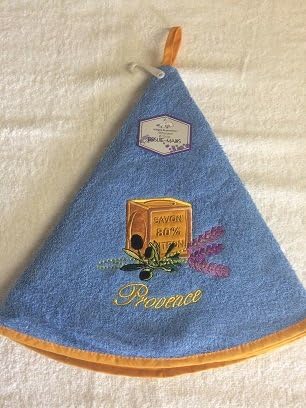 terrycloth Hand Towel Embroidered 70 cm Round