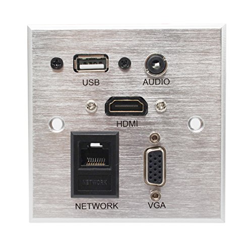 Multi-Media Table Plug Aluminum Alloy Information MUL-Function Signal Outlet Panel Desktop Wall Socket for Home Hotel KTV - Thumbnail 7