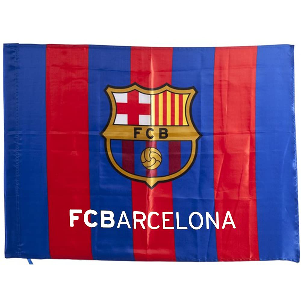 Official Flag - Vertical Blaugrana with Shield - Measures 75 x 50 cm - Official licensed product.