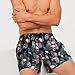 Fort Isle Mens Stretch Swim Trunks - XL - Flamingos and Floral - Quick Dry 4-Way Stretch - Bathing Suit