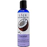 Lick Coconut Aromatic Bath Oil - Tropical Aromas Set - Soothing Bath Soak Oils, 4 oz