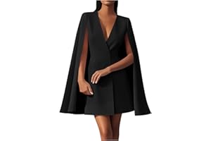 Womens Double Breasted Blazer Business Casual Split Sleeve Work Fall A Line Elegant Mini Blazers Dresses