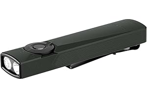 OLIGHT Arkfeld Ultra 1400 Lumens EDC Flashlight, Flat Flashlights Combine with Green Beam, 365nm UV Light, and White Light, P