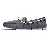 SWIMS Mens Loafers, Braided Lace Shoes for Men, Casual Beach Loafer, Comfortable Summer Shoe, Stylish Lightweight Walking Footwear, Quick Dry Breathable Eco Friendly Footbed (Basalt Grey,8)