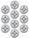 Flower Scroll Black & White Ceramic Kitchen Cabinet Drawer Pulls Knobs (Set of 10 Knobs)