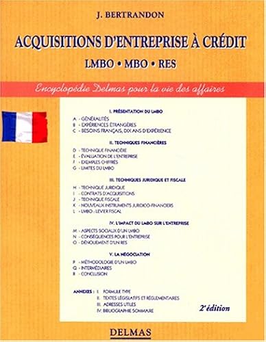 Download ACQUISITIONS D'ENTREPRISES A CREDIT. Lmbo, Mbo, Res, 2ème édition 1989 PDF