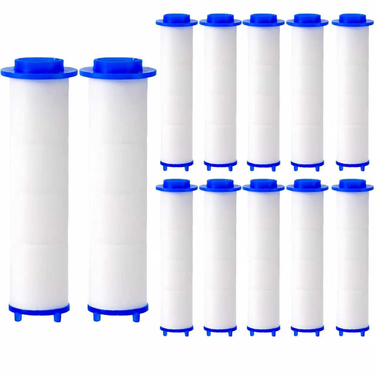Photo 1 of 12Pcs 3.34×0.94 Inch Ion Shower Dropse Head Filter PP Cotton Replacement Cartridge, Shower Head Filter Drivese, Water Filter Core Cotton For Handheld Showerheads.