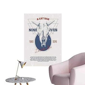 Wall Decor For Home Living Room Animal Bull Horns In Poster Like