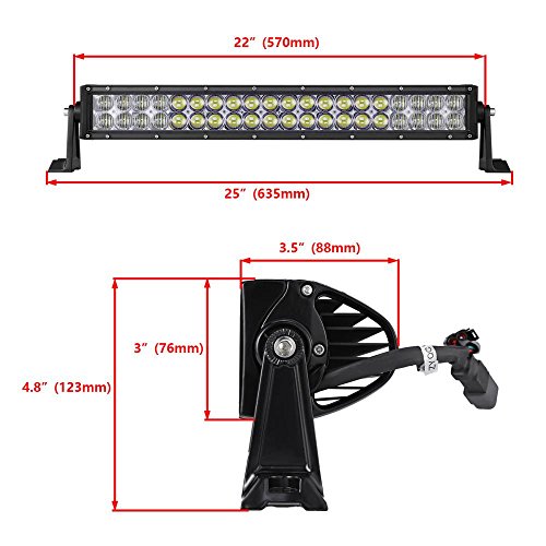 image for Auxbeam 22 Inch RGB LED Light Bar Multi-color light bar 5D V Series 12