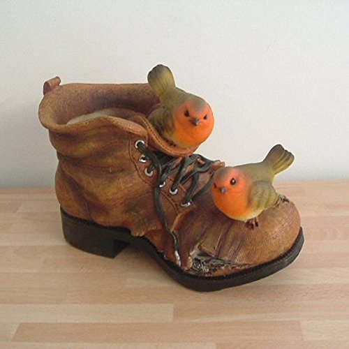 Robins on Boot Planter - Large