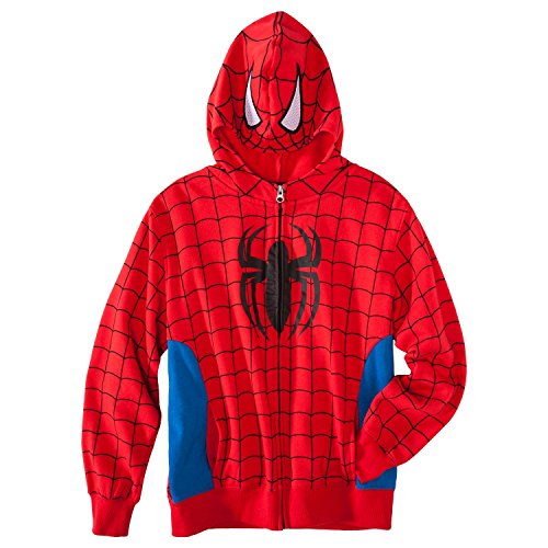 Marvel Boys Spider-Man Zip Up Hoodie Sweatshirt