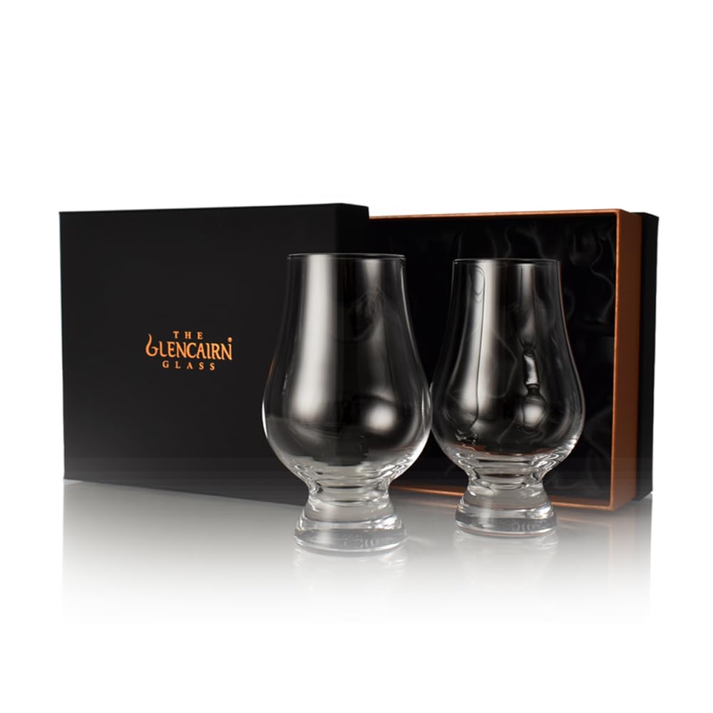 Glencairn Whisky Glasses Set of 2 in Gift Presentation Box – The Official Crystal Glass for Scotch, Bourbon & Single Malt – Whisky Gift for Men, Dad, Grandad – 200ml Lead-Free