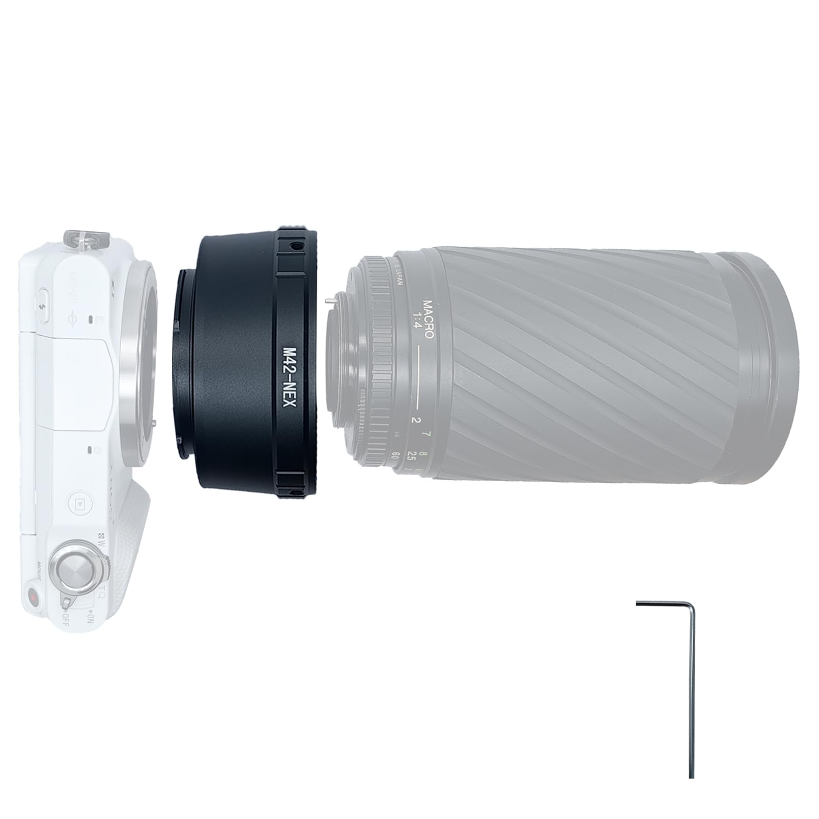 M42 (42x1mm) Screw Lens to &,for Sony E-Mount Camera A6300,A7,A7R, A7II,A7S, A7M2,NEX-7, NEX-6, NEX-5, NEX-3; NEX-5N,NEX-C3,NEX-5R,NEX-F3,NEX-7,NEX-6, etc M42 to NEX