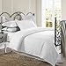 Ellington Home 1800 Series 3 Piece Damask Stripe Duvet Cover Set (Full/Queen, White)