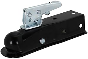 Quick Products QP-HS3020 Black Trigger-Style Trailer Coupler 1-7/8" Ball, 2" Channel - 2,000 lbs.