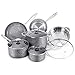 MICHELANGELO Granite Cookware Set 10 Piece, Ultra Nonstick Pots and Pans Set with 100% APEO & PFOA-Free Stone-Derived Coating, Granite Pots and Pans Set Nonstick, Stone Cookware Set Nonstick, 10 Piece