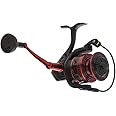 PENN Battle III Spinning Inshore Fishing Reel, HT-100 Front Drag, max of 15lb | 6.8kg, Made with Sturdy All-Aluminum Composition for Durability, 4000, Black and Red