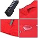 Yescom 10x6.5ft Red Outdoor Patio Beach Market Aluminium Umbrella Sun Shade Solar Powered LED Crank Tilt