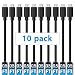 Short Micro USB Cable,Mopower 10 Pcs 0.5FT High Speed USB 2.0 A Male to Micro B Charge and Sync Cables for Samsung,LG,BlackBerry and Motorola Smartphones & Tablets Black (10-Pack)