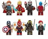 8 Avengers Super Heroes Minifigures Action Figures Building Blocks Toys with Accessories for Kids Set